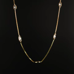 Cadena Piedras Baguette - comprar online