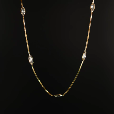 Cadena Piedras Baguette - comprar online