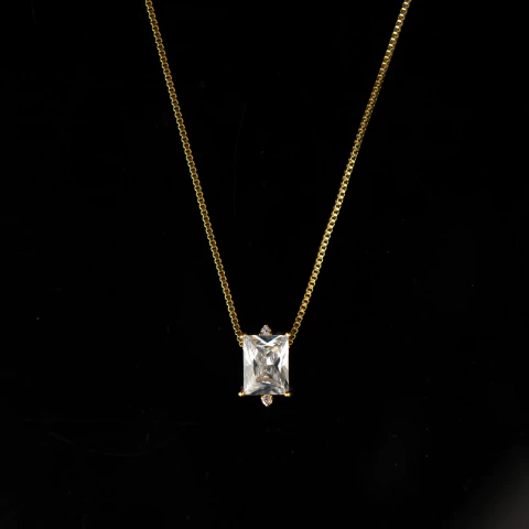 Cadena con Dije Baguette Blanco - comprar online