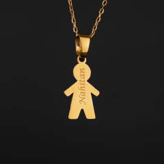 Cadena Forcet + Dije niño Grabado - comprar online