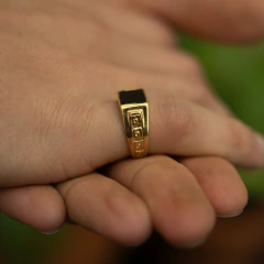 Anillo Onix - Golden Luxury