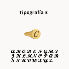 Anillo Sello Redondo Grabado - tienda online