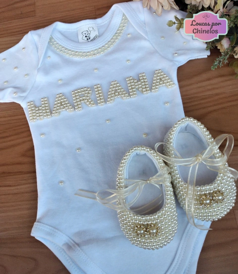 Kit Baby Pérolas - 2 Peças - 7 a 9 letras!!!