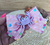 Laço Fundo do Mar Rosa - Unitário - PRONTA ENTREGA - Loucas Por Chinelos | Chinelos e Acessórios Personalizados
