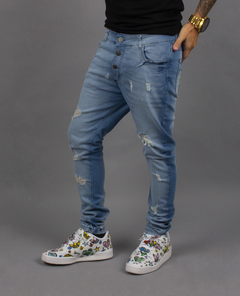 SLIM FIT PULL V BLUE (I2305386) - tienda online