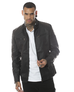 CAMPERA SIMIL CUERO CON PIEL (ART583) - tienda online