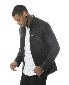 CAMPERA SIMIL CUERO CON PIEL (ART583) - SIAMO FUORI