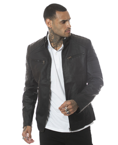 CAMPERA SIMIL CUERO CON PIEL (ART583) - comprar online