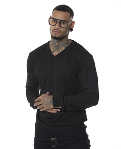 sweater cuello v (ART7224) - tienda online