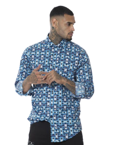 CAMISA ML ESTAMPADA REGULAR E3 (I2303195E3) - tienda online