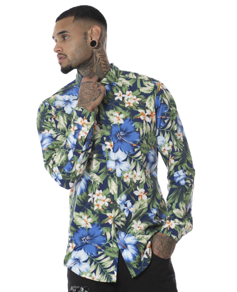 CAMISA ML ESTAMPADA REGULAR E1 (I2303195E1) - comprar online