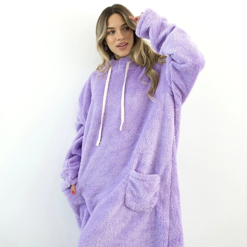 pijamanta corderito bifaz lila