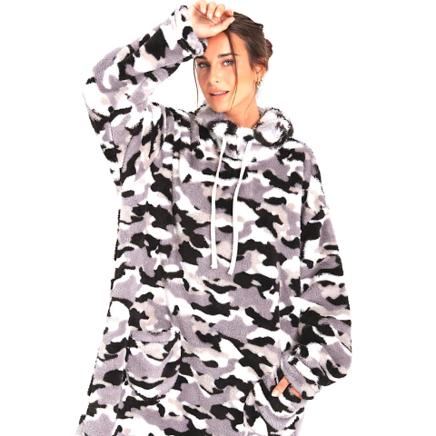 Pijamanta camuflado gris