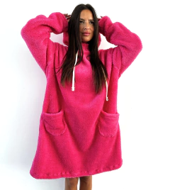 Pijamanta corderito bifaz fucsia