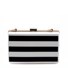 Clutch rectangular Blanco y Negro