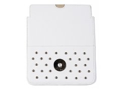 Porta iPad con tachas Blanco
