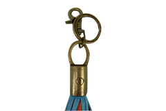 Llavero Flecos tres colores Azul-Rojo-Marron - comprar online