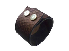 Pulsera de Cuero Marrón HoneyComb