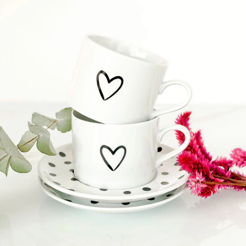 Dupla de Xícaras Heart 200 ml