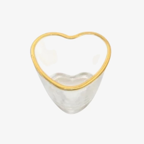 Copinho Coração Com Borda Dourada 50 ml - comprar online