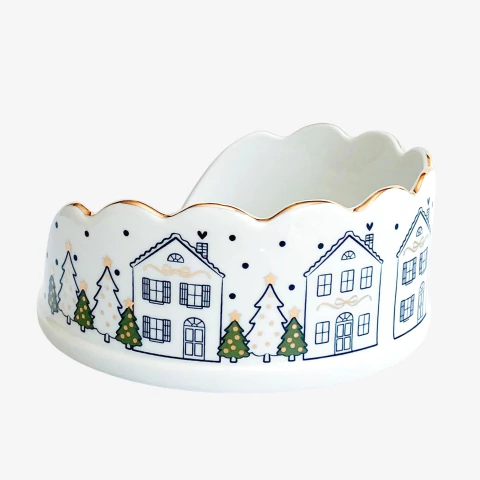 Panetoneira Casinhas de Natal - comprar online