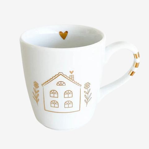 Caneca Casinha Ouro - comprar online