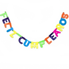 BANDERÍN FELIZ CUMPLE FLUO CHICO