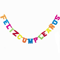 BANDERÍN FELIZ CUMPLE FLUO GRANDE