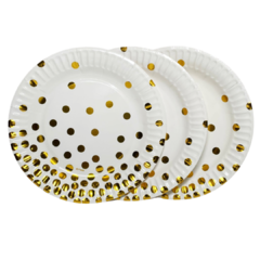 PLATOS BLANCO CON LUNARES - comprar online