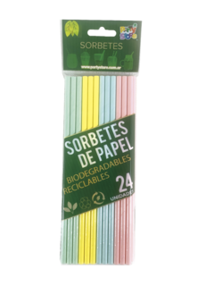 SORBETES DE POLIPAPEL COLOR PASTEL X 24 - comprar online