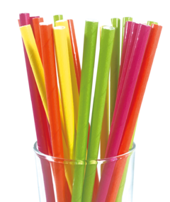 SORBETES DE POLIPAPEL COLORES FLUO X 24