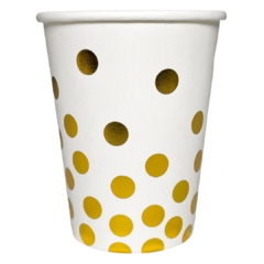 VASO BLANCO CON LUNARES