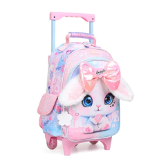 MOCHILA CHIMOLA CON CARRO 14" CONEJITA - comprar online