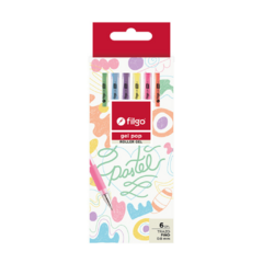 ROLLER GEL POP X 6 COLORES PASTELES