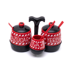 JUEGO DE MATE CON BANDEJA ROJO - comprar online