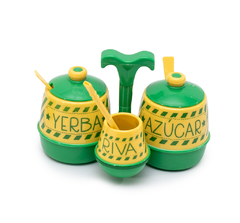 JUEGO DE MATE CON BANDEJA AMARILLO - comprar online