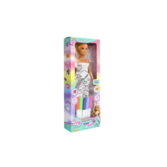 MUÑECA TINY PINTA SU VESTIDO - comprar online