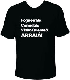 Camiseta Tradicional Frase Arraiá - comprar online