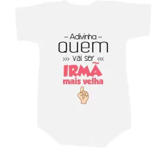 Camiseta Adivinha quem vai ser irmã mais velha na internet