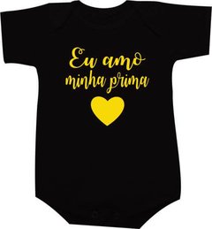 Body bebê Eu amo minha prima