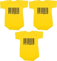 Body trigêmeas 1 de 3 / 2 de 3 / 3 de 3 Código de barras - comprar online