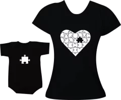 camiseta tal mae tal filha coracao