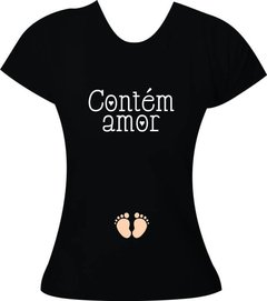 Camiseta Gestante Contém amor