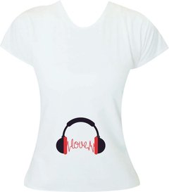 Camiseta Gestante Fone Love