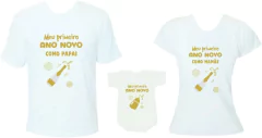 Kit Família Ano Novo Meu primeiro Ano novo como papai e como mamãe