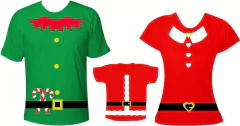 Kit Família Natal - Duende, Mamãe Noel e Filho Noel