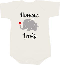 Body Bebê Mesversário Elefante