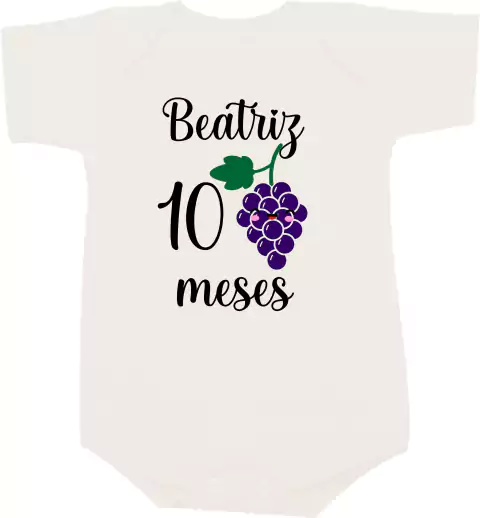Body Bebê Mesversário Fruta Uva
