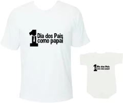 primeiro dia dos pais camiseta tal pai tal filho