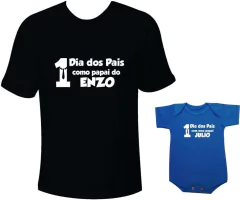 primeiro dia dos pais camiseta tal pai tal filho